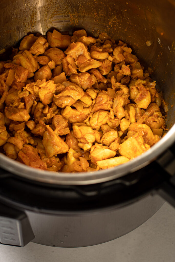 Chicken in an instant pot.
