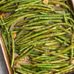 Roasted green beans with balsamic vinegar.