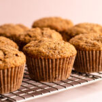 Whole wheat banana muffins.