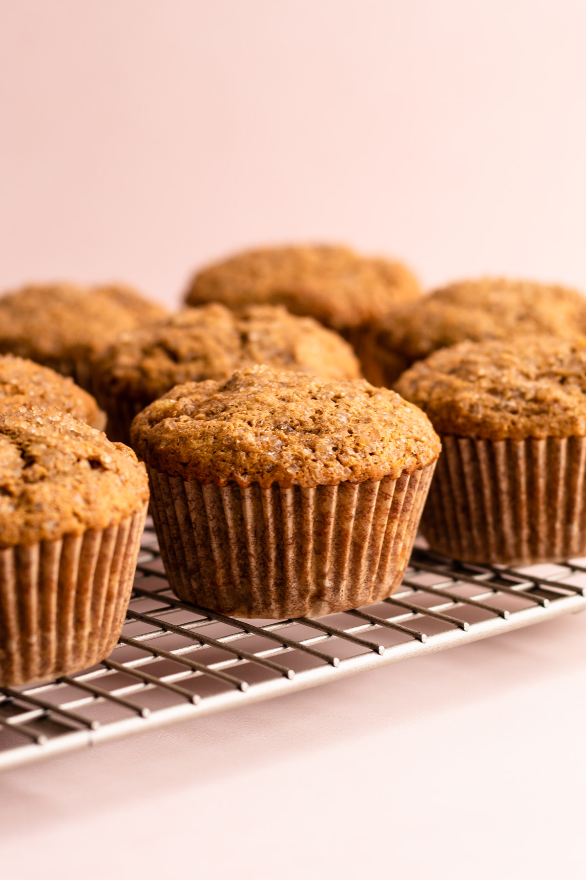 Whole wheat banana muffins.