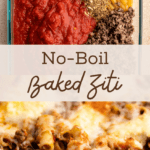 No Boil Baked Ziti