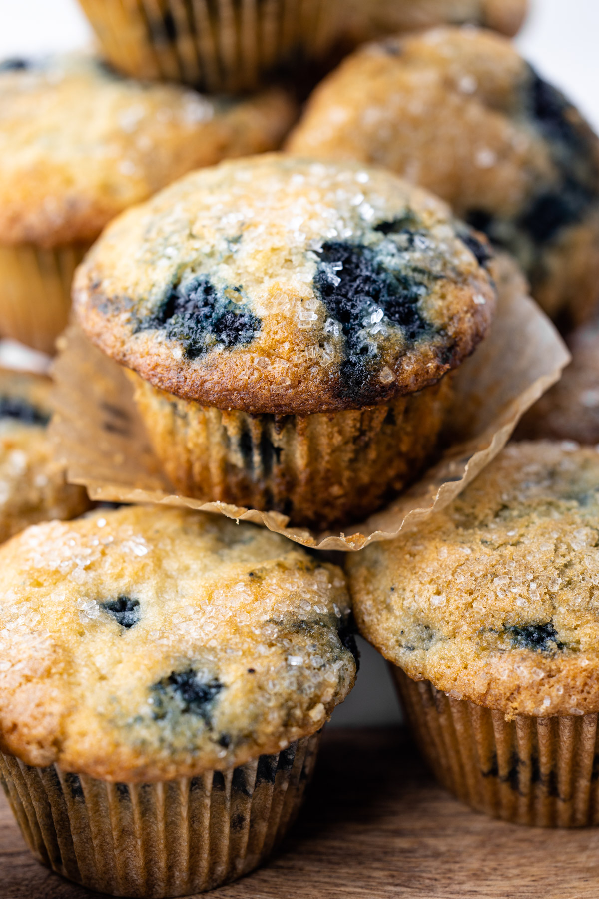 Greek yogurt blueberry muffins.