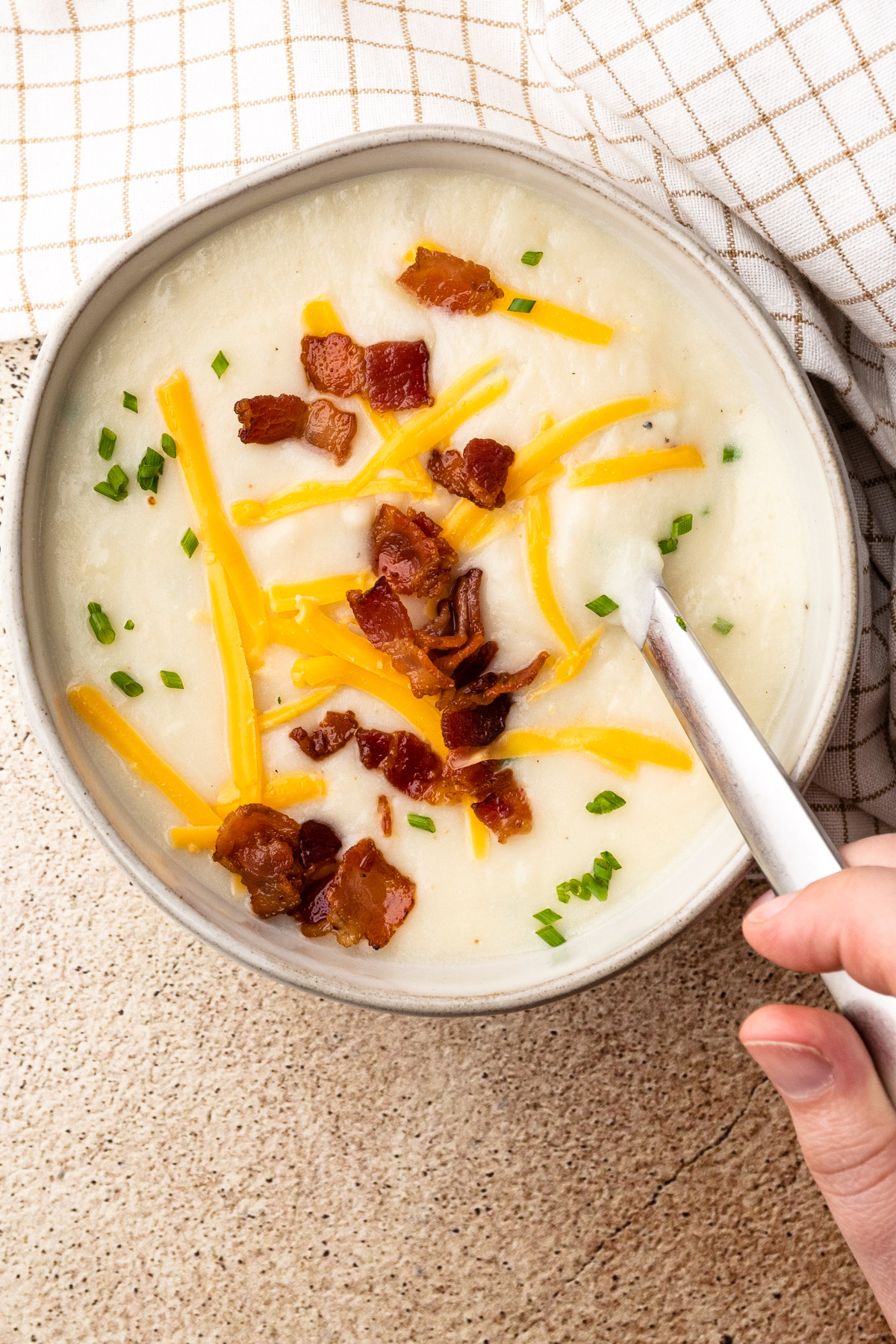 Potato and cauliflower soup.