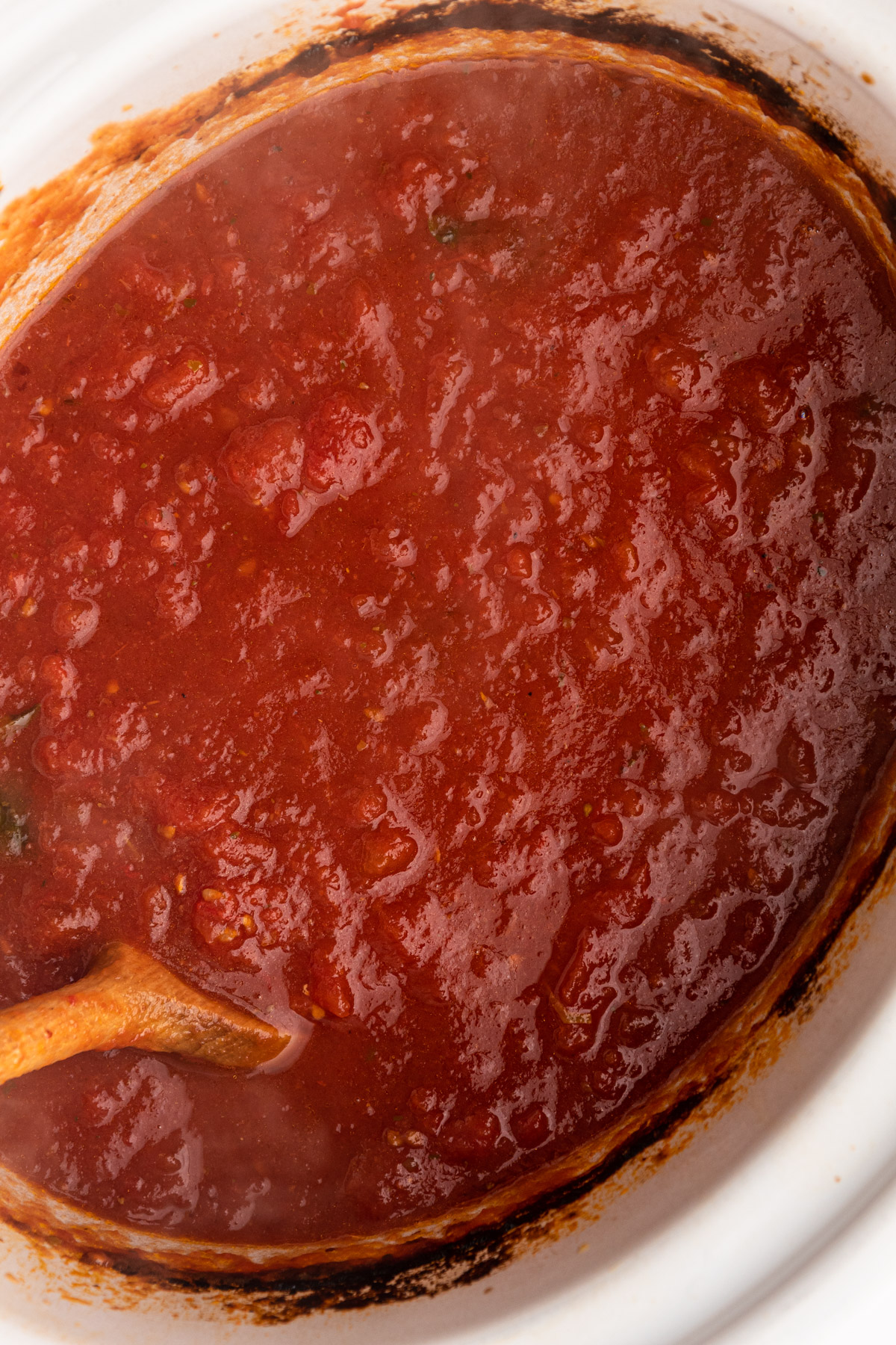 Slow cooker tomato sauce.