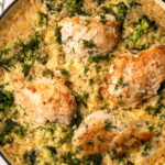 One pan cheesy chicken and orzo.