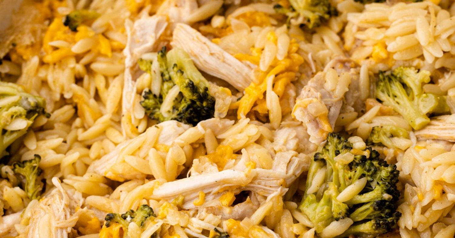 One-Pot Cheesy Chicken and Orzo Bake - Everyday Family Eats