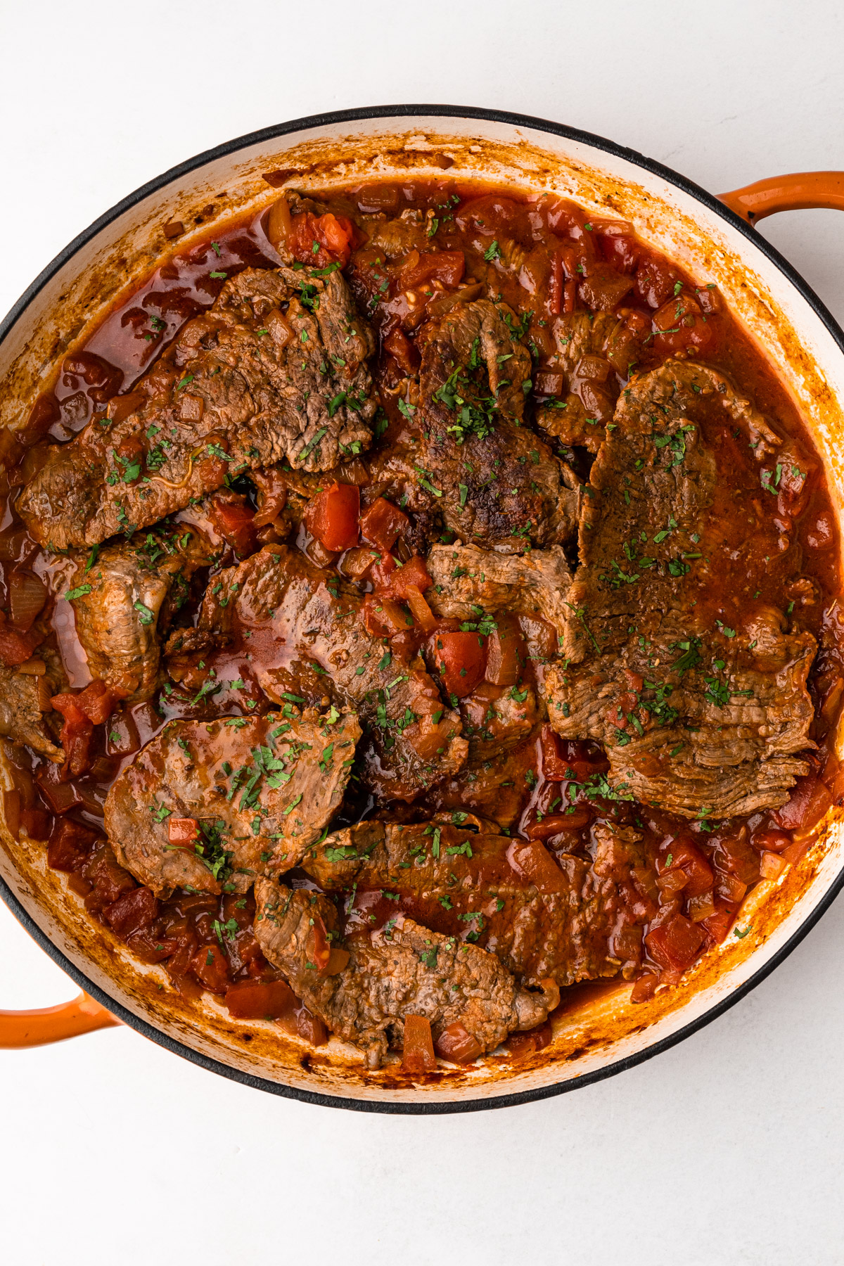 Carne en Bistec (Colombian Steak with Tomatoes and Onions) - Everyday  Family Eats