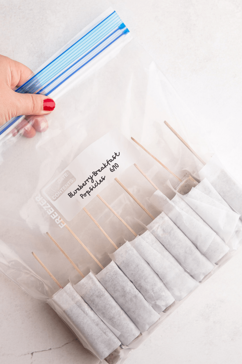 blueberry breakfast popsicles