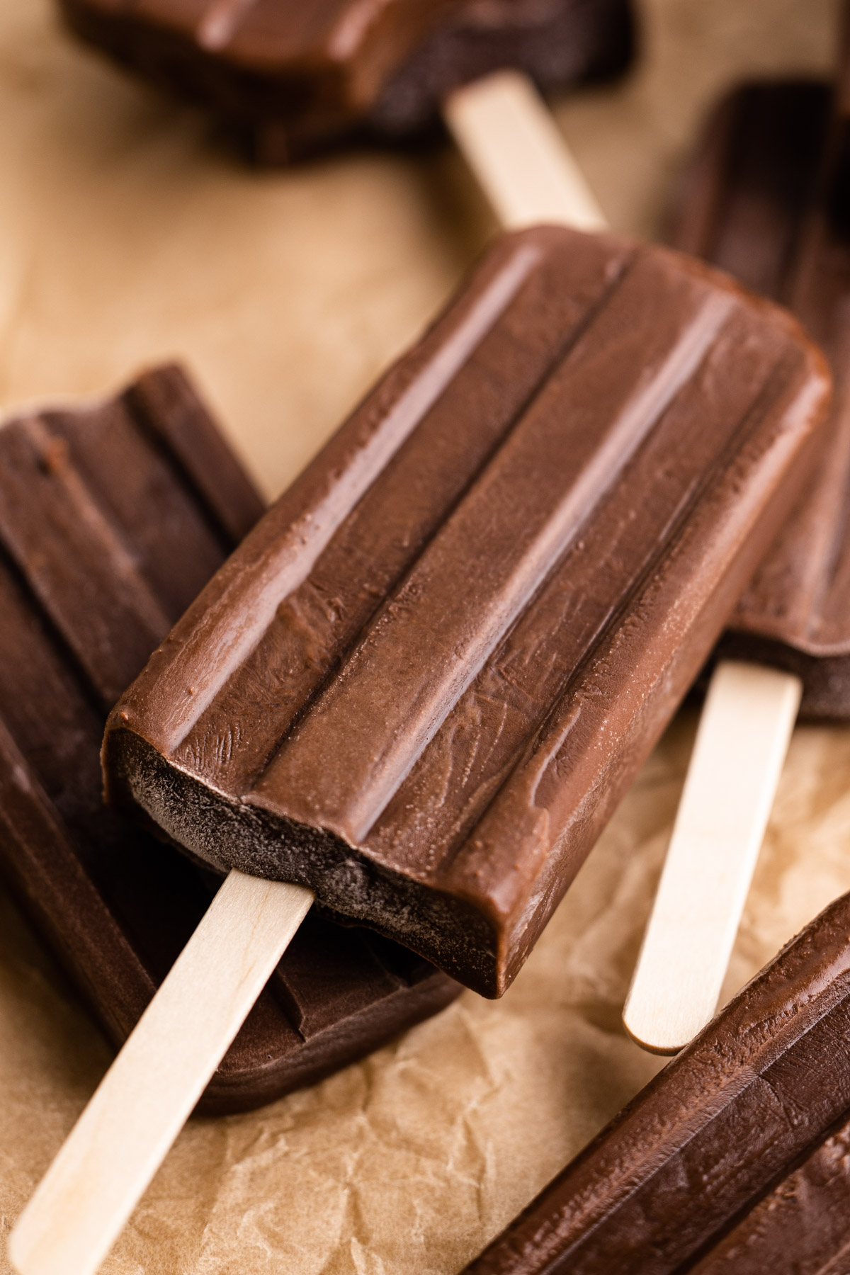 Homemade fudgesicles.