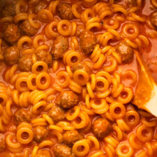 Easy Homemade Spaghetti O's with Meatballs