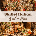 Beef and rice skillet recipe.