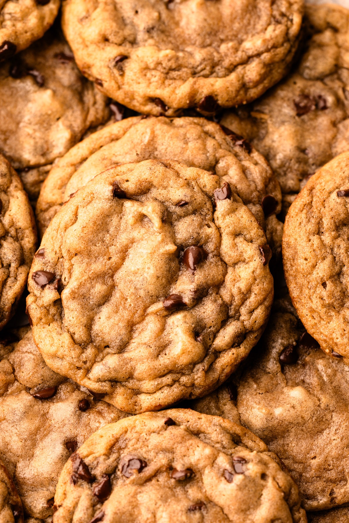 Easy chocolate chip cookies baked.