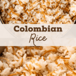 Fully cooked Colombian rice.