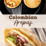 Cooked fresh arepas.