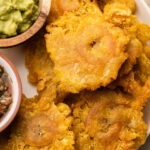 A plate of twice fried green plantains.