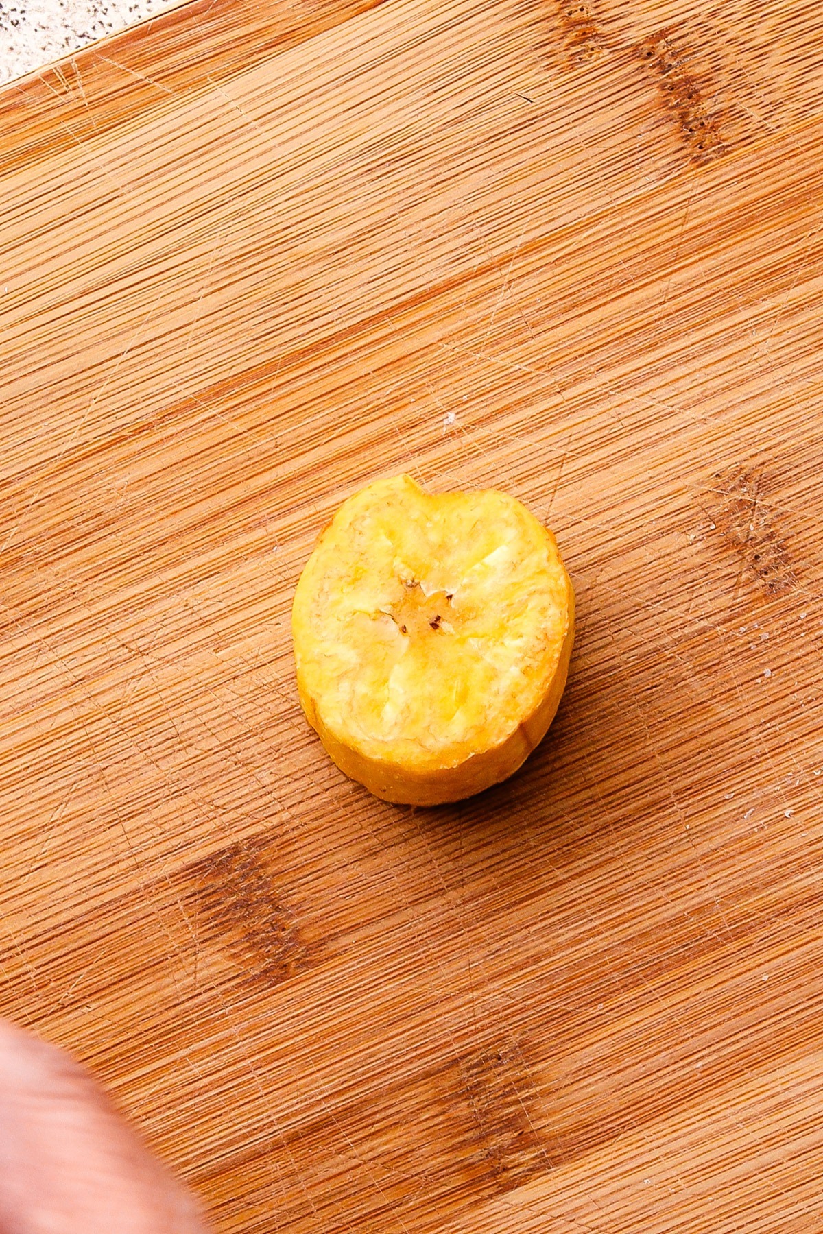 A first fried plantain.