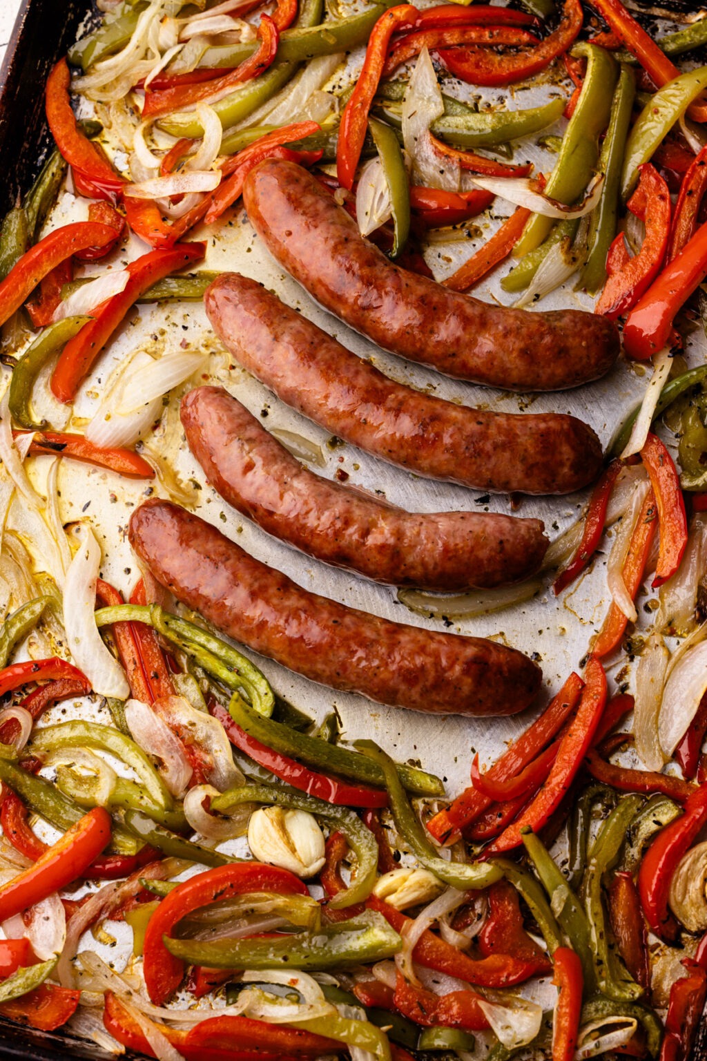 Baked Sausage, Peppers and Onions - Everyday Family Eats