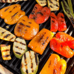 Beautifully charred grilled veggies.