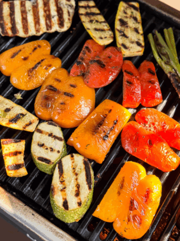 Beautifully charred grilled veggies.