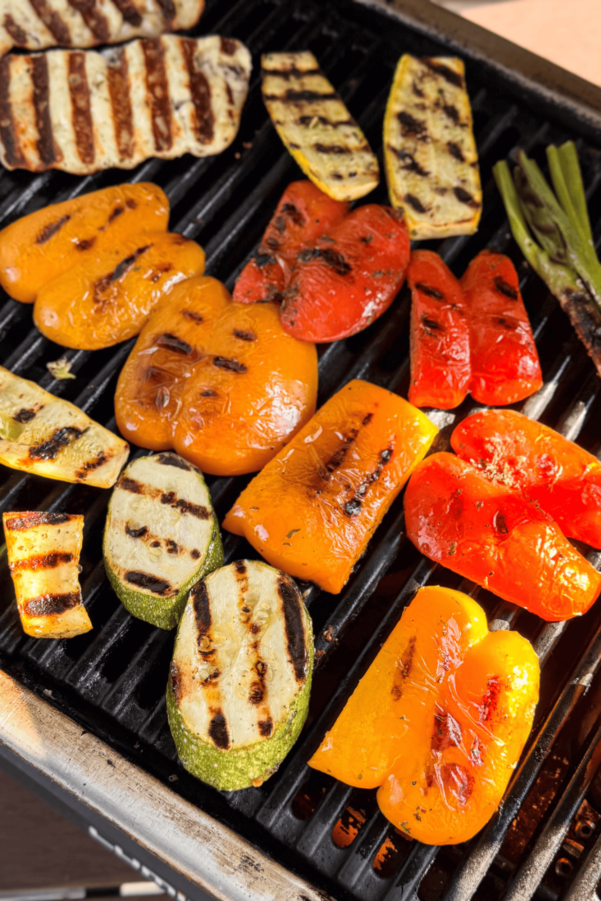 Beautifully charred grilled veggies.