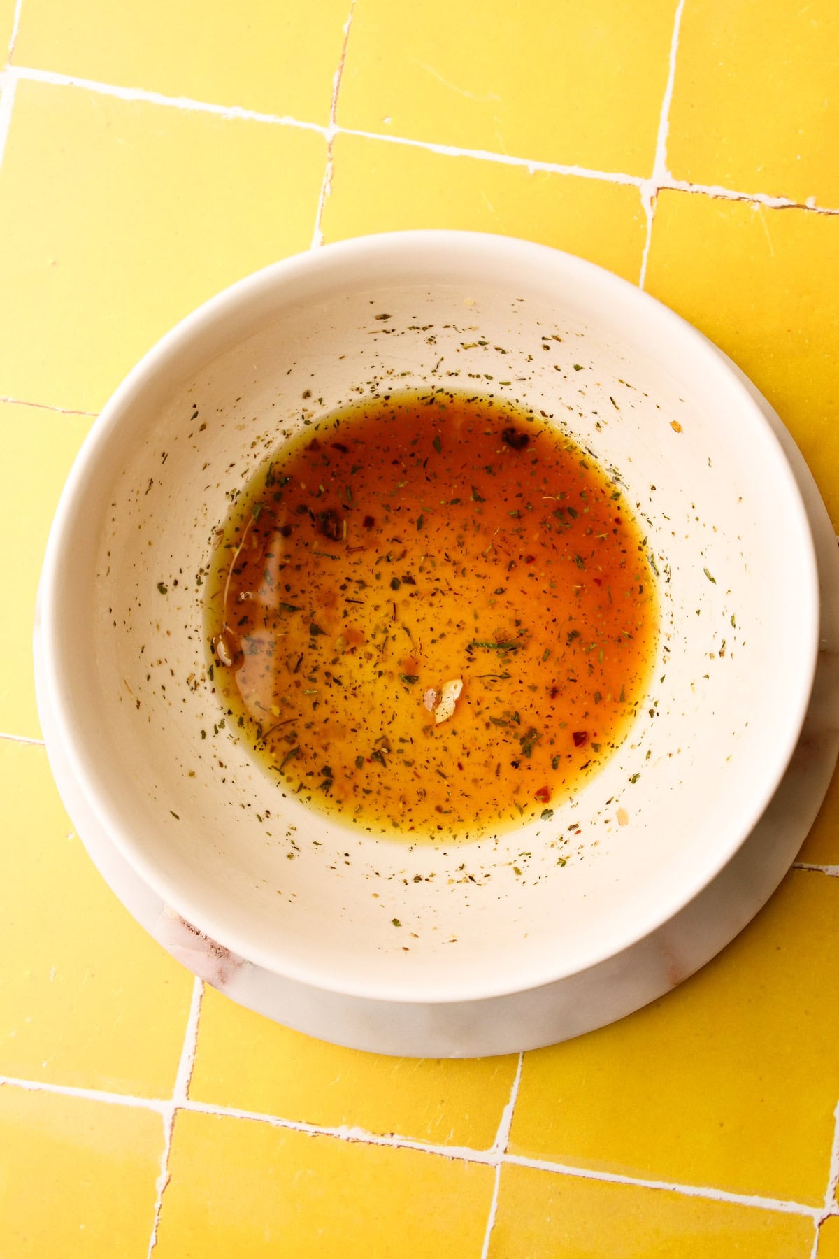 Marinade for the grilled veggies and halloumi.
